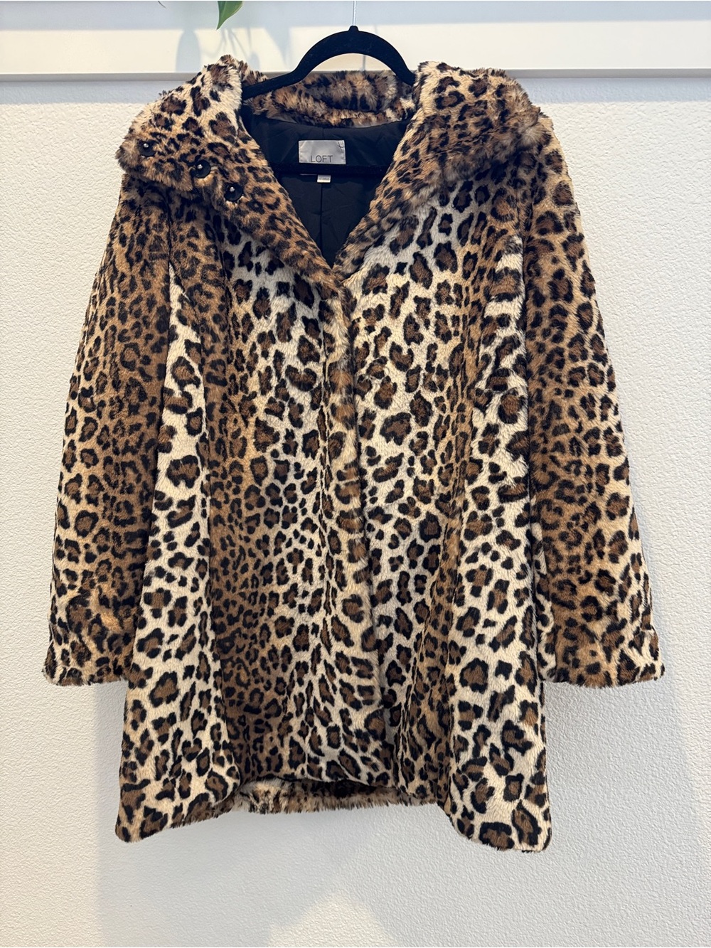 Loft faux fur cheetah coat